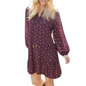 Matilda Jane Local Luxuries Dress Burgundy Size Small